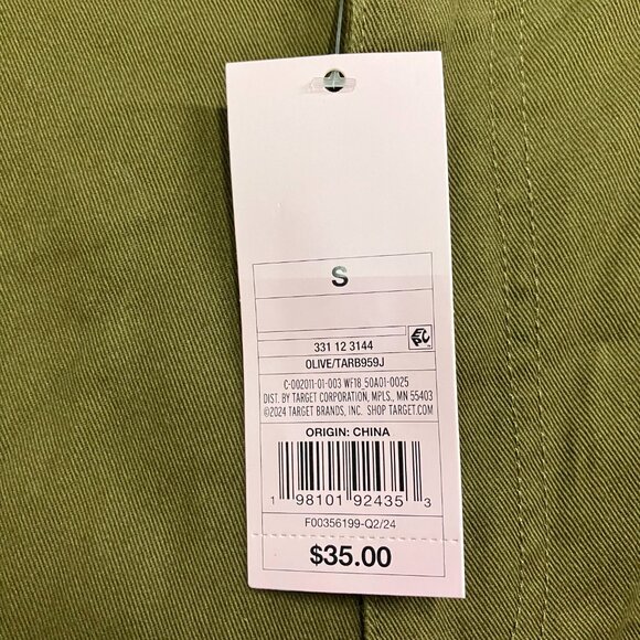 Wild Fable Women's Small Olive Mid-Rise Wide Leg Cargo Pants Elastic Waist - Picture 4 of 11